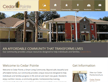 Tablet Screenshot of cedarpointeapt.com